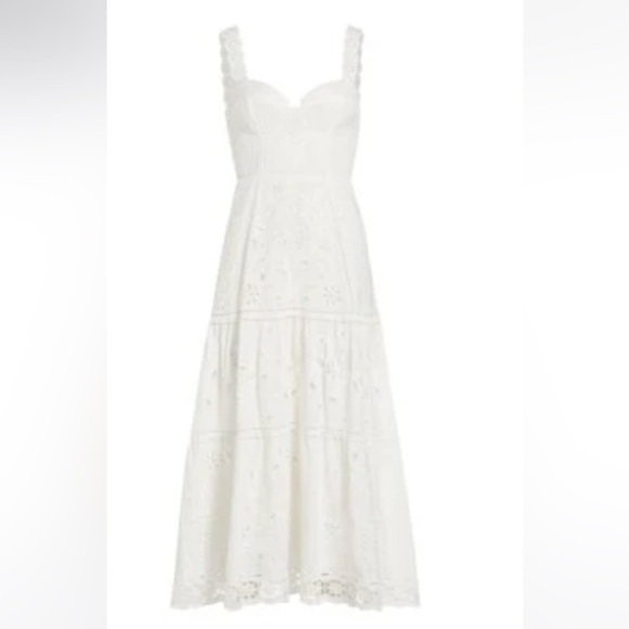 NWT Farm Rio Cotton Eyelet Bustier Midi-Dress Small
Off White - Picture 5 of 7